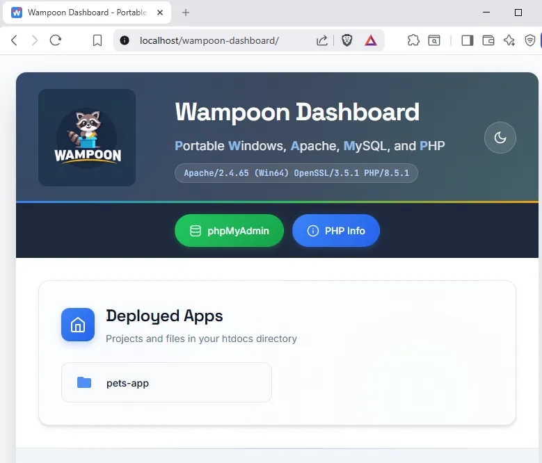 Wampoon Dashboard